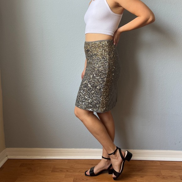 Anthropologie Moulinette Soeurs Wool Beaded Pencil Skirt Size 2 - Picture 5 of 11